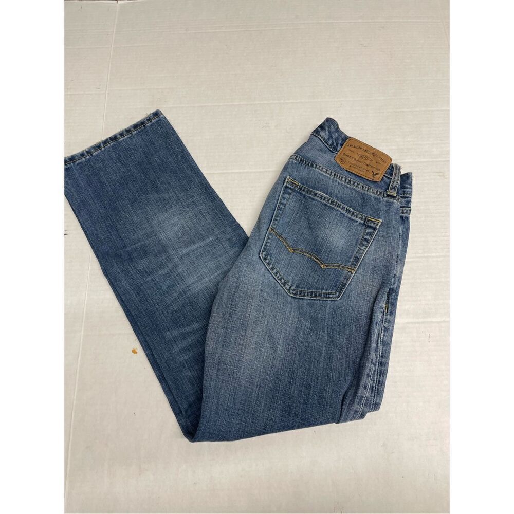 American Eagle Jeans Mens Size 26 X 30 Made to Last Slim Straight Medium Wash